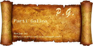 Parti Galina névjegykártya
